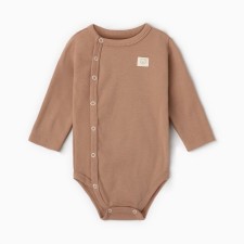 Боди с длинным рукавом Крошка Я, BASIC LINE, рост 68-74 см, цвет коричневый