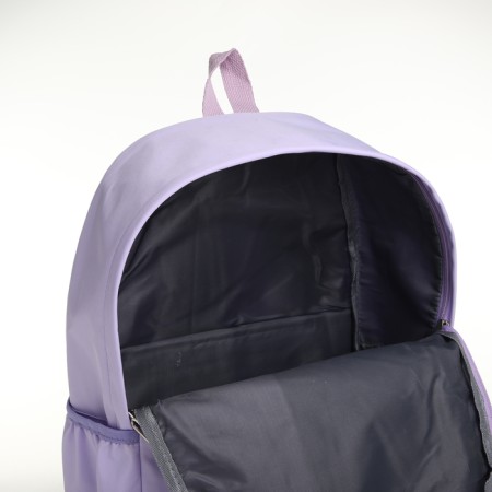 Youth backpack from textiles, 4 pockets, lilac color-5