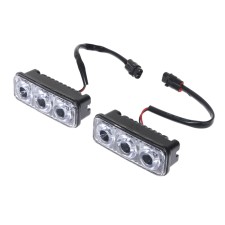Daily running lights, 12 V, 3.6 W, 6000K, 3 LED, wire 138 cm