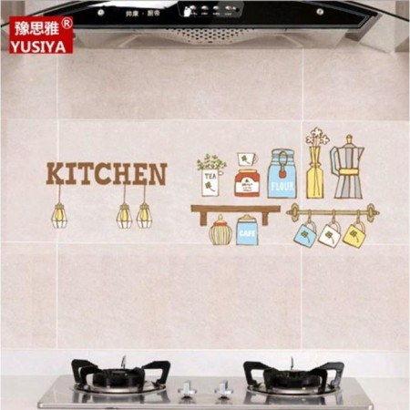 Stick on the tile "Kitchen with bulbs" 30x90 cm