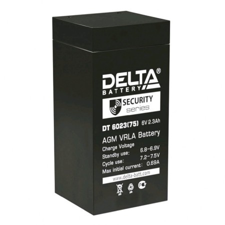 Delta DT 6023 (75), 6 V, 2.3 A/h battery