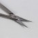 Scissors are manicure, for cuticles, bent, narrow, 9.5 cm, silver color, CS-12-S (CVD)