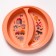 Double -sectional plate, caramel color