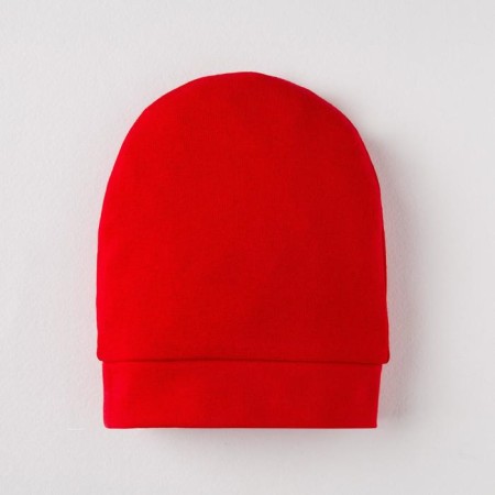 Baby hat, red color, size 40