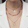 Piece "chain" three threads, color pink gold, 66 cm