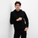 Men's sweatshirt with a hood Mist Men’s Casual Size 52, black