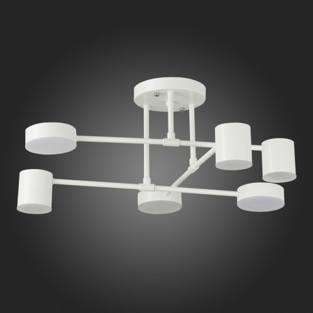 Ceiling EVOLUCE lamp. Sle201052-06. Nobel. 6x7 W, LED, 4000K, 3024 LM, 57x57x25 cm, white color-18