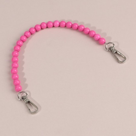 Handle for bag, beads, d = 10 mm, 30 cm, pink color-1