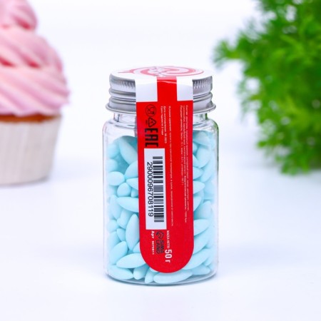 Confectionery sprinkling "Blue rice", 50 g-2