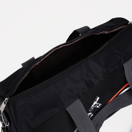 Sports bag with lightning, long belt, black color-2