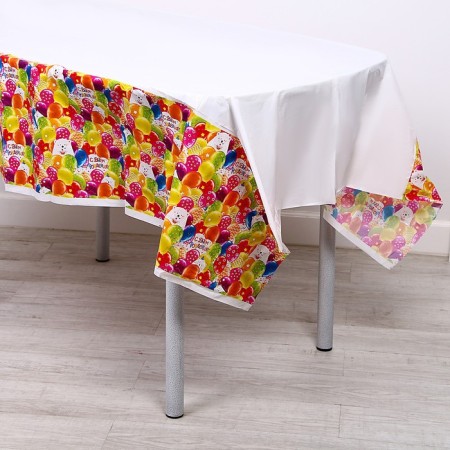 The single tablecloth “Happy Birthday”, Bear, 180x130 cm-1