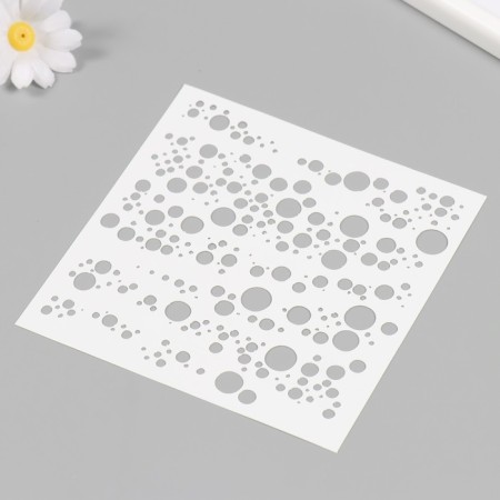 Plastic stencil "bubbles" 15x15 cm-1
