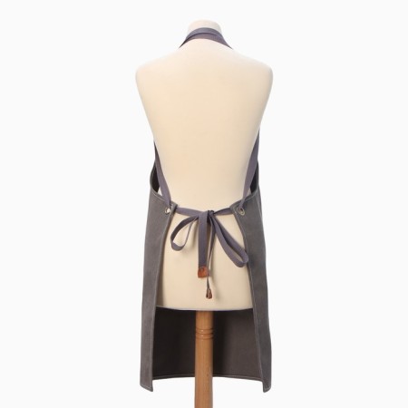 Apron Ethel with pockets is gray, 75*68 cm p/e 50%, HL 50%-5