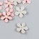 Decor for creativity plastic "Flower with pearl" pink, gold 0.3x1.8x1.8 cm