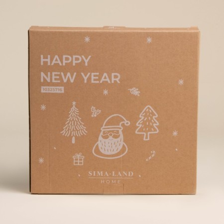 New Year's plate SL Home "Happy New Year", d = 23.3 cm, ceramics, white color-4