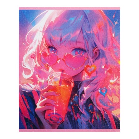 Notebook 48l Call Calligrata Top "Pink Glasses", region chalk cards+holography, block offset mix-5