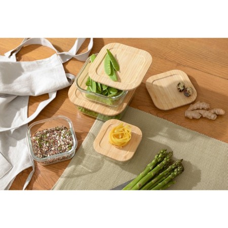 Smart Solutions baking and storage container, with a bamboo cover, 520 ml-4