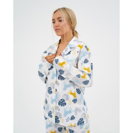 Pajamas (shirt, trousers) female kaftan "tropics" p. 48-50-3