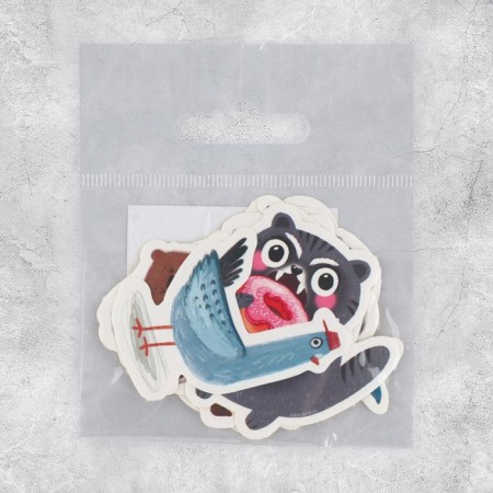 Set of stickers "Funny animals", 5 x 5 cm-3