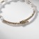 Bracelet Pearl "Noel" ball No. 4, white color in gold, d = 6 cm
