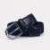 Children's belt, width 3 cm, metal buckle, dark blue color