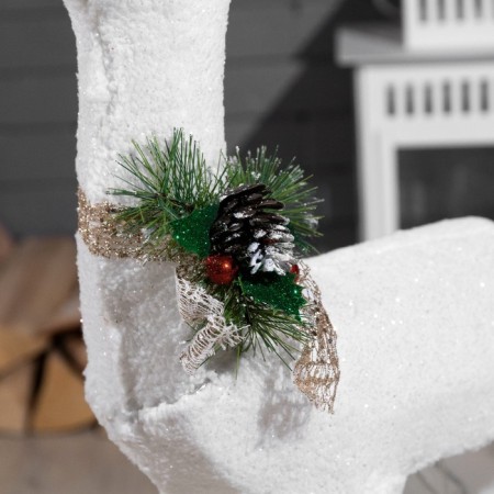 LED figure "Deer", 56 × 76 × 15 cm, textiles, metal, 220 V, glow warm white, no sledges-9