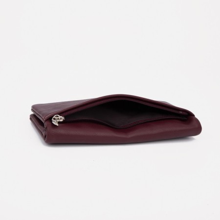 Women's wallet on magnets, burgundy color-4
