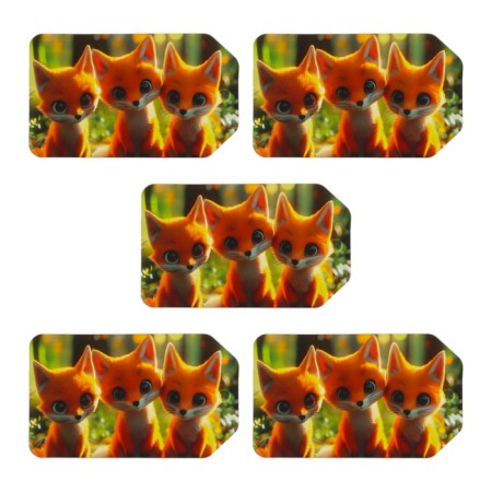 Set of nameplate "Cute animals" 4 types, 20 pieces, 5.5 x 8 cm-2