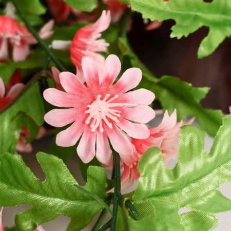 Artificial flowers "Kerria" 4x65 cm, pink-1