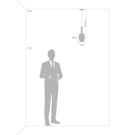 Suspended lamp Freya FR9001PL-01B Delta, 200x260x1120 mm, E27, 1x60W, black color-1