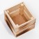 Kashpo wooden, two -strip, fired, 11 x 10 x 9 cm