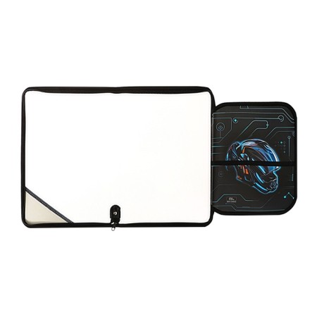 A4 labor folder, plastic, lightning around, folding bar, with a filling of 10 items, calligrata, PTR-1, "motor-shlem"-4