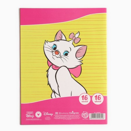Color paper, A4, 16 sheets, 16 colors, non -stated, bilateral, on paper, 48 g/m², cats aristocrats-4