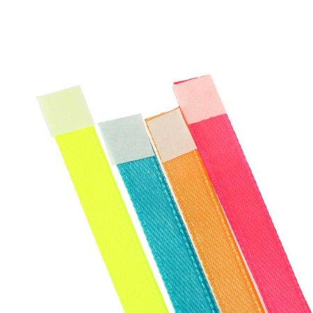 Labels laass with adhesive edge for A5, Devente format. Neon, for books A5, 6 x 290 mm, 4 thin bilateral ribbons, in the package-1