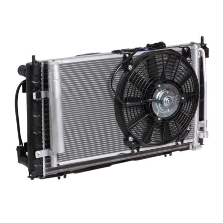 Cooling unit (radiator+condenser+fan) for Panasonic Lada 2172-1308008, Luzar LRK 01272
