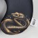 New Year. Pillow for travel Antistress "Snake", black and gold