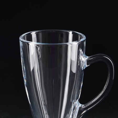 Mug "brightness", glass, 250 ml, color bottom-6