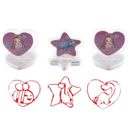Printing Color "Mermaid", set of 3 pcs., Dilon-flip with 2 nozzles, stamp pillow-3
