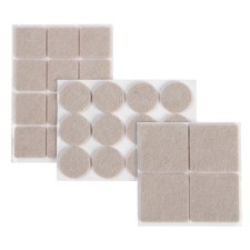 Set of lining of furniture, felt, 28 pcs., 2.5x2.5; D = 2.5; 3.8x3.8, rice color