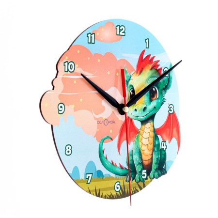 Watch Wall children's "Dragon with a cloud", smooth move, d-24 cm-1