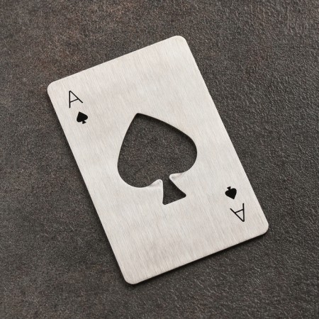 Open-opener "Tuz trump card", 8.5 x 5.5 cm, silver-1