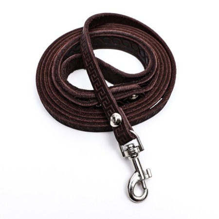 Leather embossed single -layer, 1.4 m x 0.8 cm, brown-6