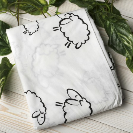 Glass sheet, size 75 × 75 × 12 cm, sheep, sod