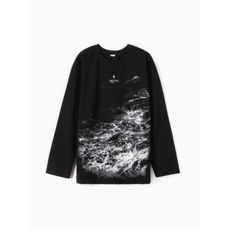 Jumper (Longsliv) Male Minaku: Mood, Black Color, Rr. 48