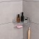 Wall shelf, with a soap dish, 20 × 20 × 15.5 cm, chromium color