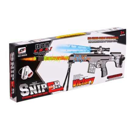 Sniper rifle, light, sound, works from batteries-5