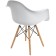 Plastic stool Ron Massive Buk/Metal/Plastic, Natural/White 62x64x81.5 cm