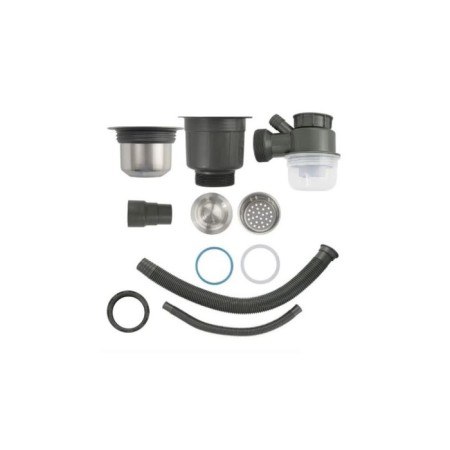 Siphon for washing Fabia Profi 8733, overflow, diverts under the drain hose, garbage collection, black-3