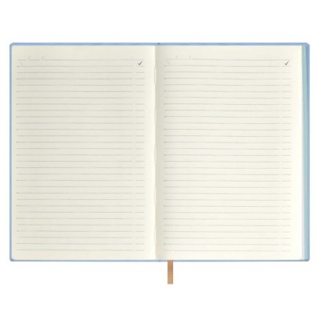 Diary of Leduced A5, 120 Escalada sheets, soft binding, artificial leather "Nappa", foil embossing, white offset 70 g/m², blue-9