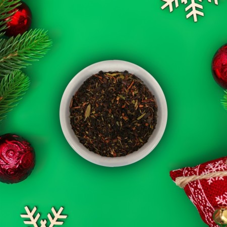 New Year's tea with the taste of rosehips and red currants, black sheet, 30 g-1